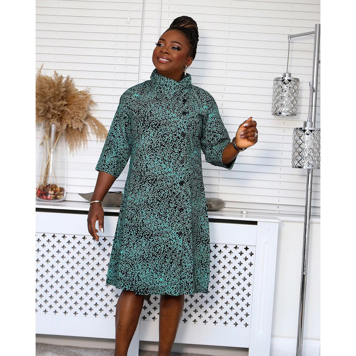 Bella Ankara Dress by Oge Fashion | Vibrant & Cultural Chic