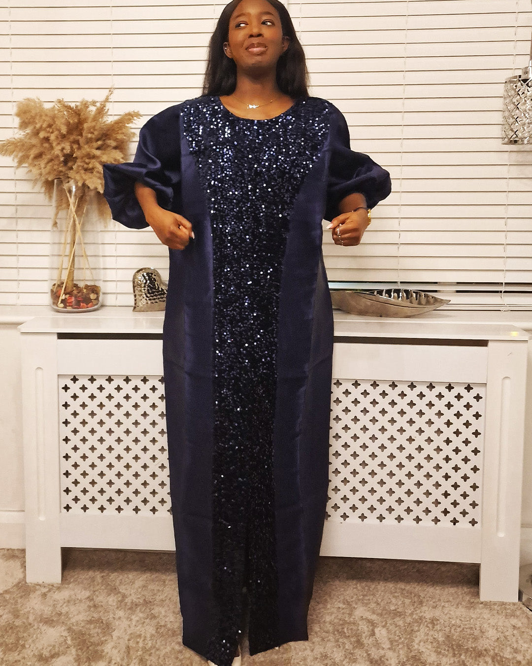 African Bubu Sequins Maxi Dress by Oge Fashion | Iconic Style