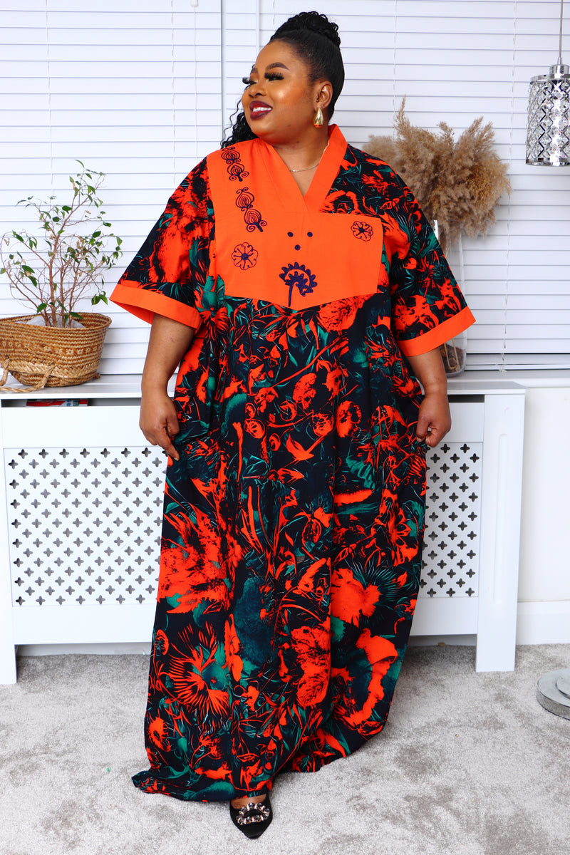 African Bubu Rike Kaftan Dress