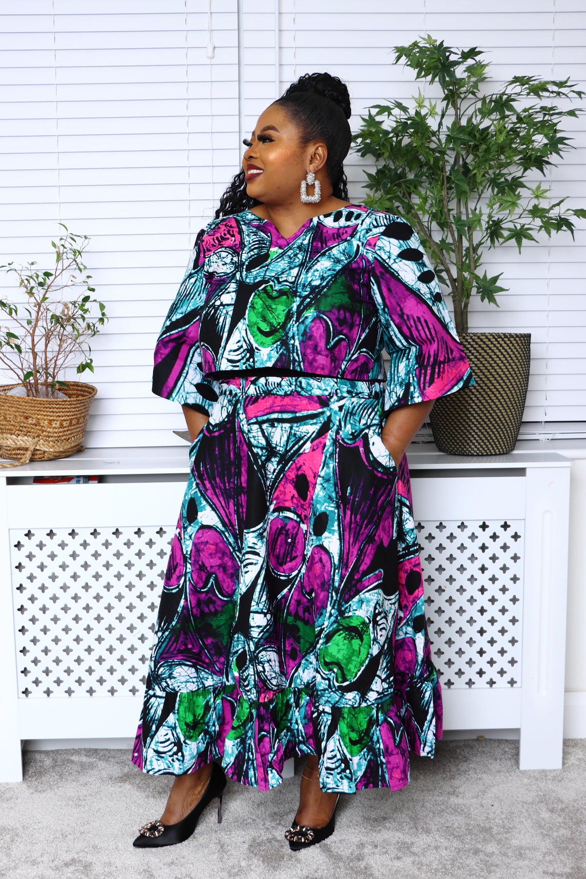 African Ankara Maybelle Crop and Skirt Set