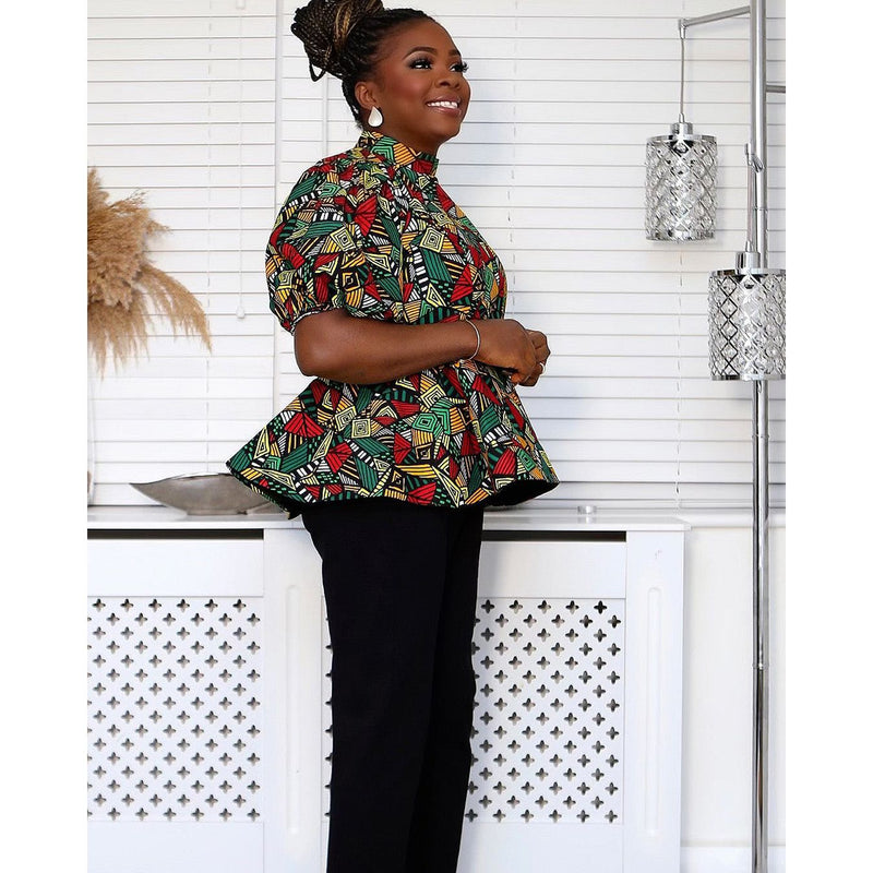 Abi Ankara Peplum Top by Oge Fashion Bold, Cultural Statement
