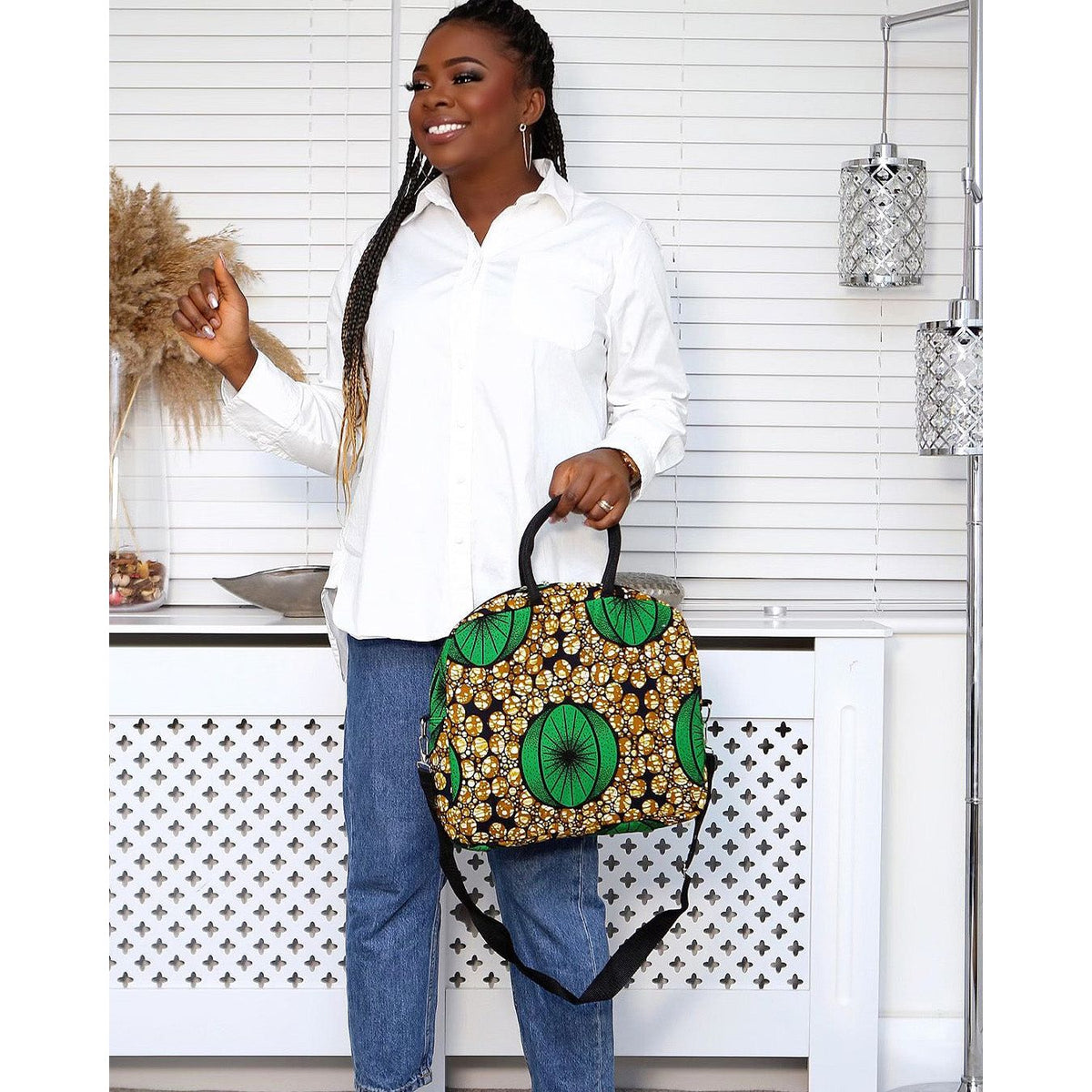 Green Ankara Bag by Oge Fashion | Bold & Fashionable