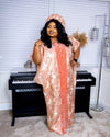 Arabel Damask Sequins Maxi Boubou Dress