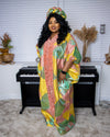 Multicolour Damask Boubou Maxi Dress