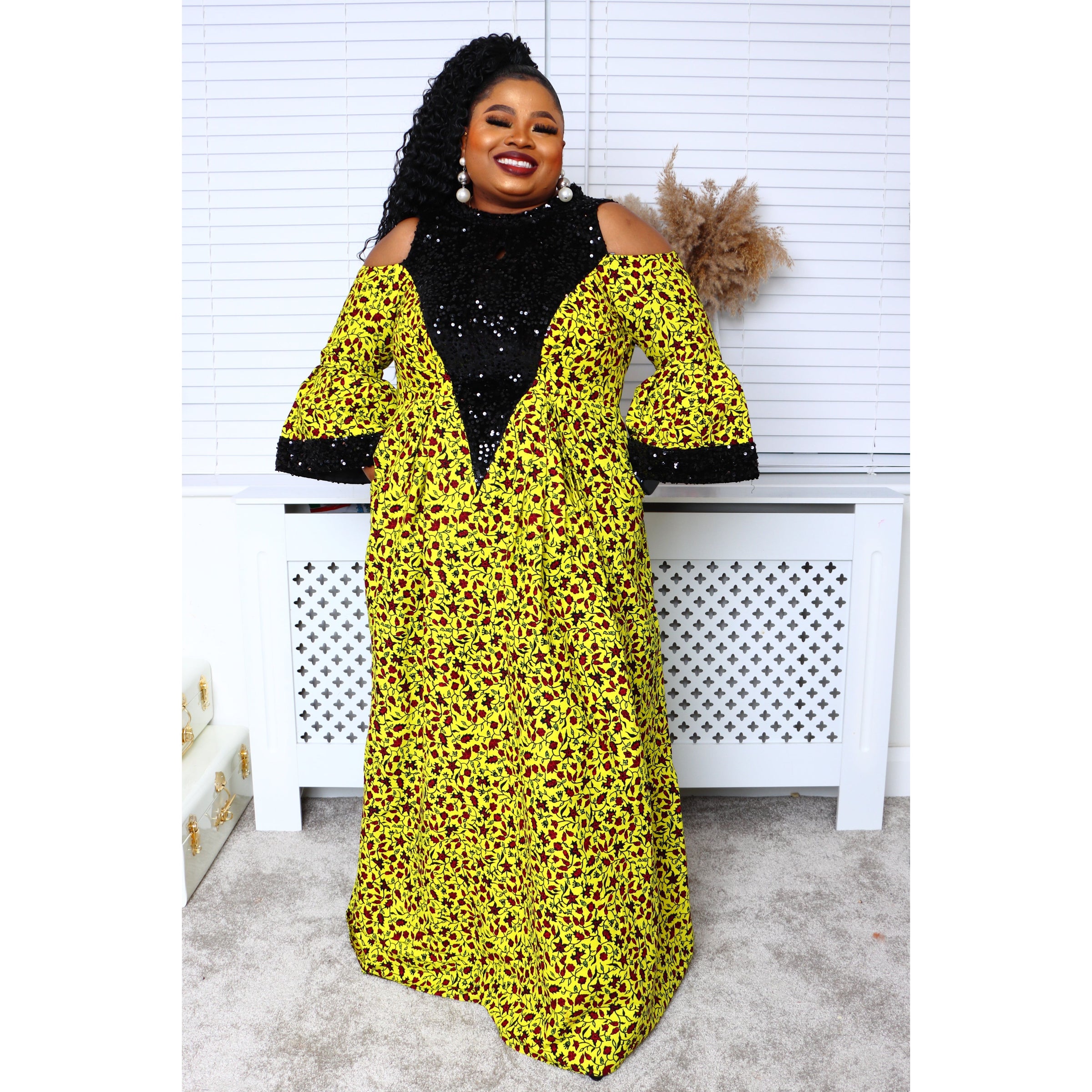 African Ankara sequence Zara Maxi Dress OgeFashion African Ankara sequence Zara Maxi Dress OgeFashion