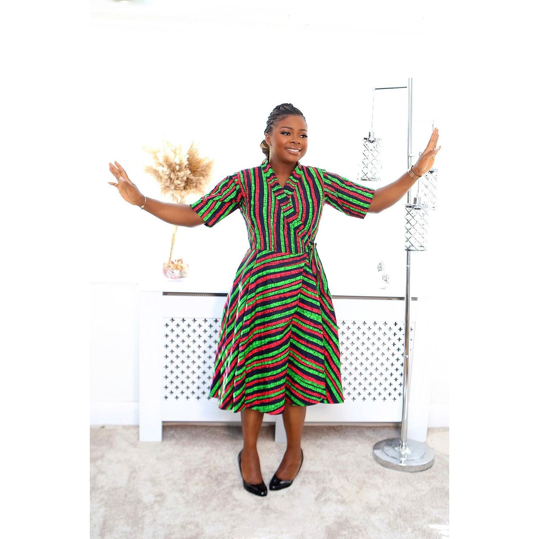 IFE African Ankara Wrap Dress – OgeFashion IFE African Ankara Wrap Dress – OgeFashion
