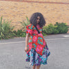 Temmy African  Elastic Waist Dress